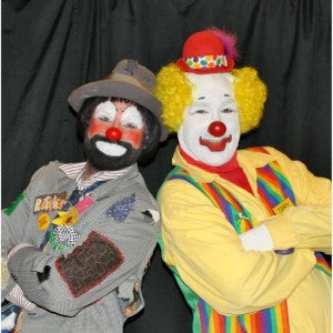 Clowning around from the pros.