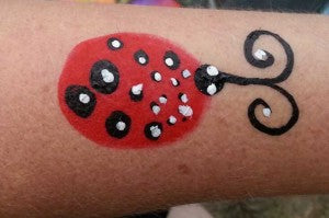 How to face paint a quick lady bug