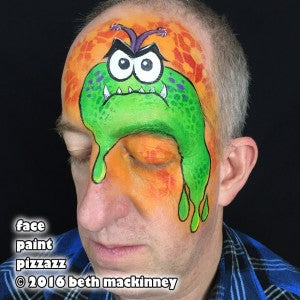 Grumpy Alien Face Paint Tutorial