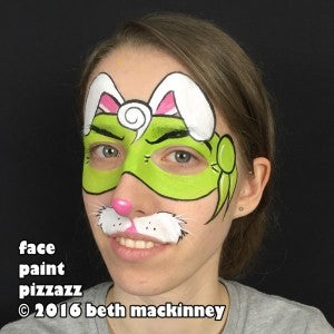 Ninja Easter Bunny Face Painting Tutorial