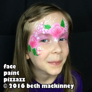 Rose Fairy Mask Face Painting Tutorial