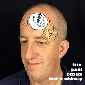 Cartoon Volleyball Face Paint Tutorial