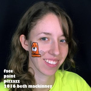 Face Painting Cartoon Traffic Cone Tutorial