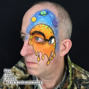 Humorous Alien Face Painting Tutorial