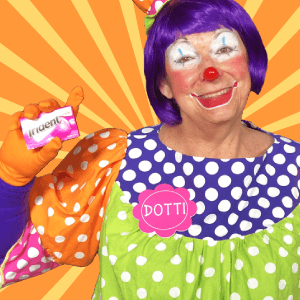 Video: Gum Clown Skit with Dotti T of Call us Clowns