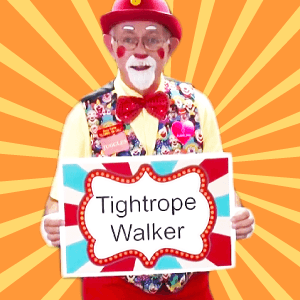 Tightrope Walker Clown Skit with Juggles