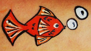 Quick and simple Cheek Art Fish