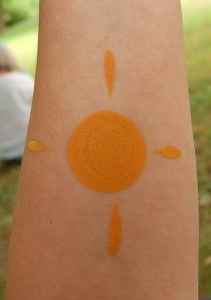How to Face Paint a Quick Sun