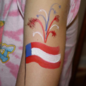 4th of July Face Painting Design
