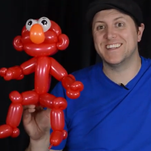 Elmo Line Work Balloon Art by Balloon Josh