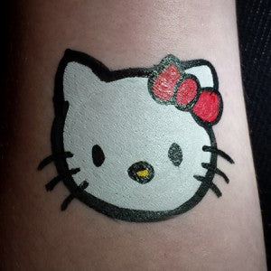 How to face paint a Hello Kitty design