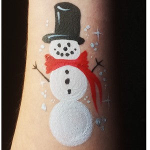 2 Minute Quick and Easy Snowman Face Painting Design – ClownAntics