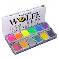 Wolfe Jumbo Bright Face Paint Crayons (6/Box)