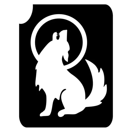 Art Factory Glitter Tattoo Stencil - Wolf (123) - 5 Pack