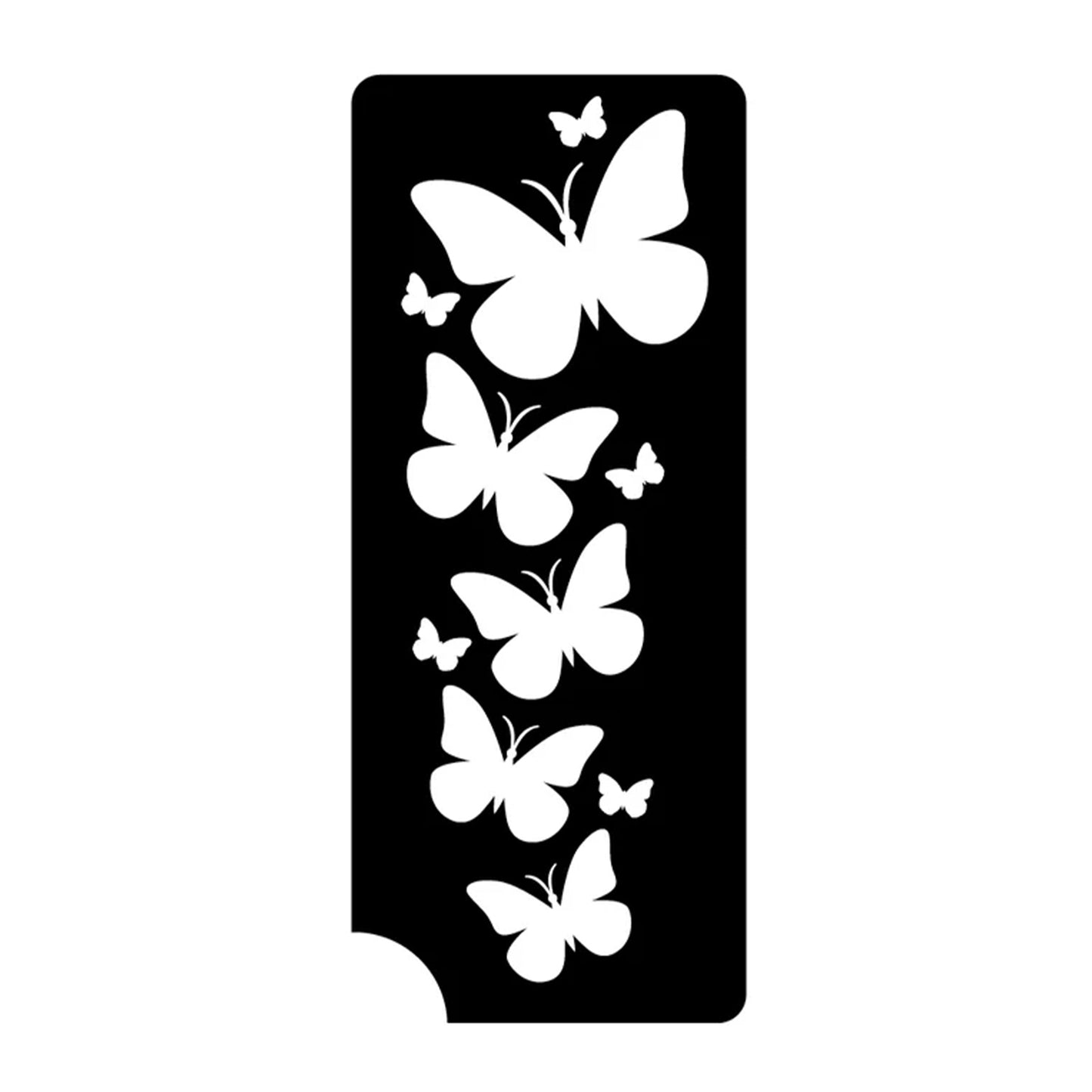 Art Factory Glitter Tattoo Stencil - Butterfly Splash (172) - 5 Pack