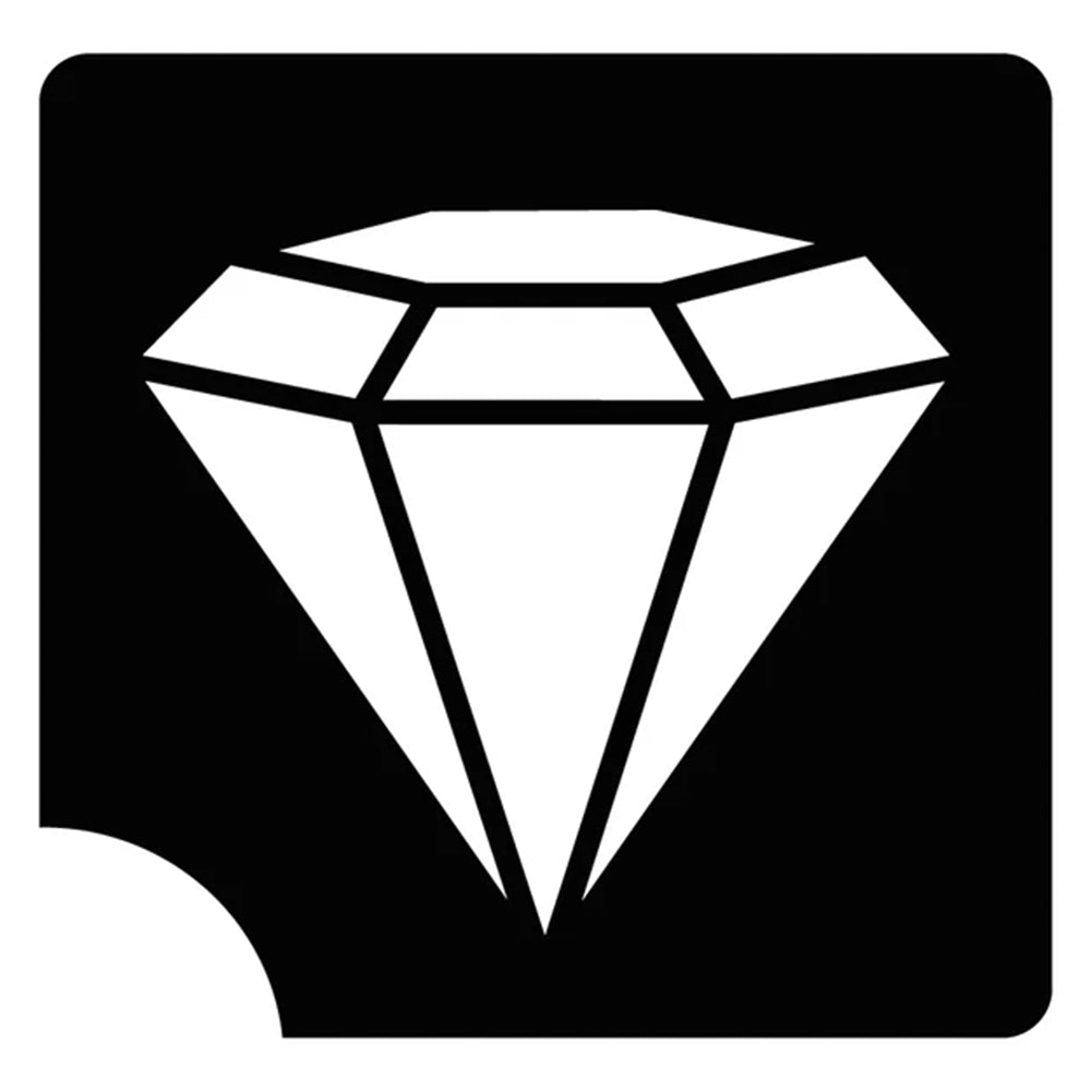Art Factory Glitter Tattoo Stencil - Diamond (506) - 5 Pack