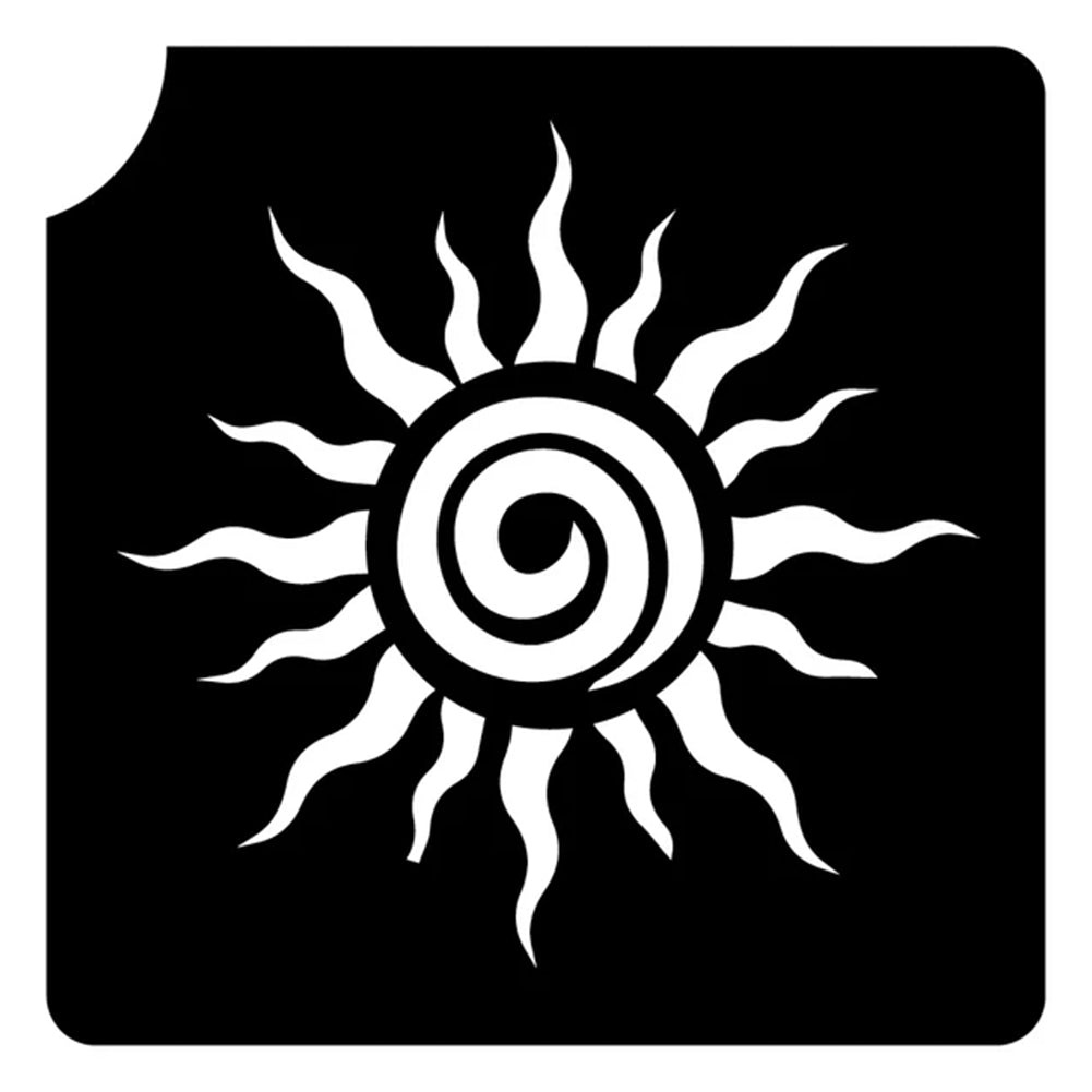 Art Factory Glitter Tattoo Stencil - Sun Swirl (647) - 5 Pack
