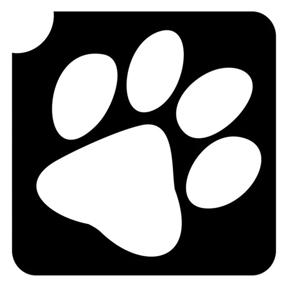 Art Factory Glitter Tattoo Stencil - Paw Print (745) - 5 Pack