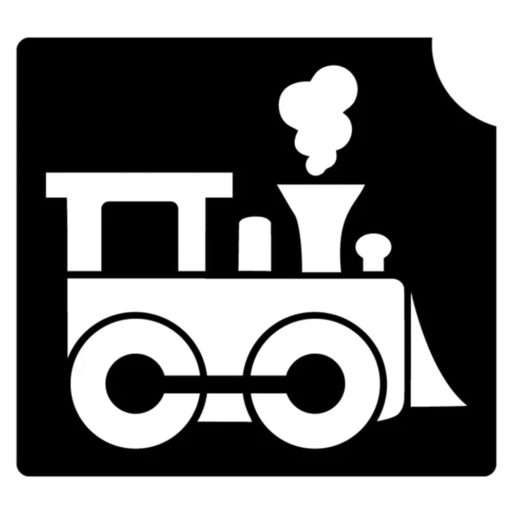 Art Factory Glitter Tattoo Stencil - Train (772) - 5 Pack