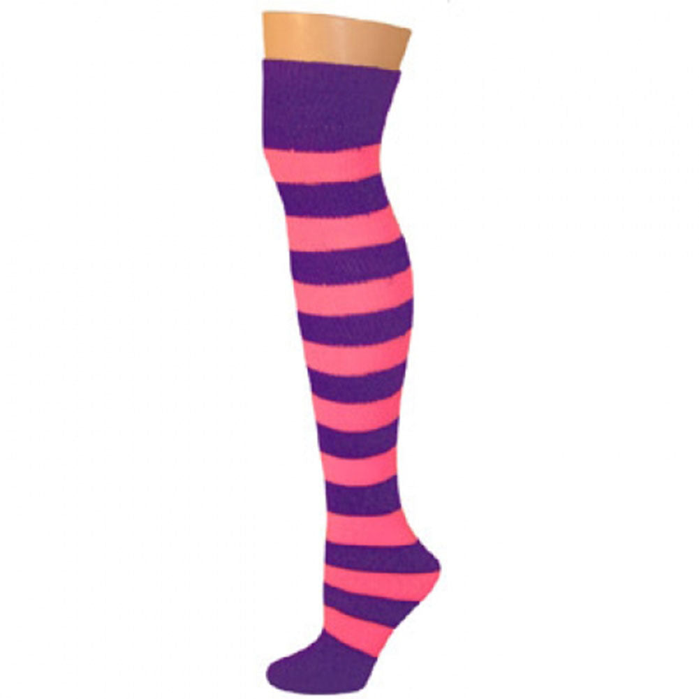 AJ's Striped Socks - Purple & Pink