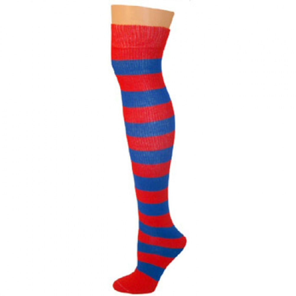 AJ's Striped Socks - Red & Blue