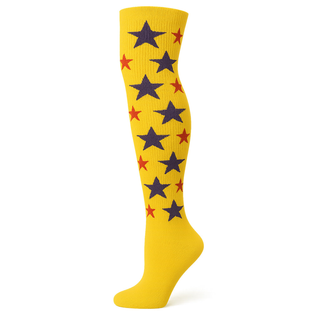 AJ's Socks - Yellow w/Stars