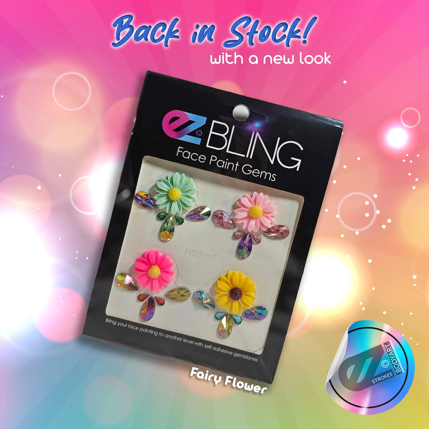 EZ Bling Face Paint Gems - Fairy Flower (4 Pieces)