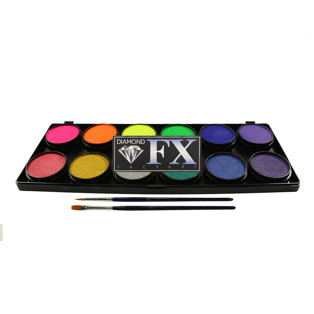 Diamond 12 Color Palette - Neon / Metallic (10 gm)