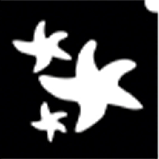 GBA Glimmer Tattoo Stencil - Tri Starfish (5/pk)