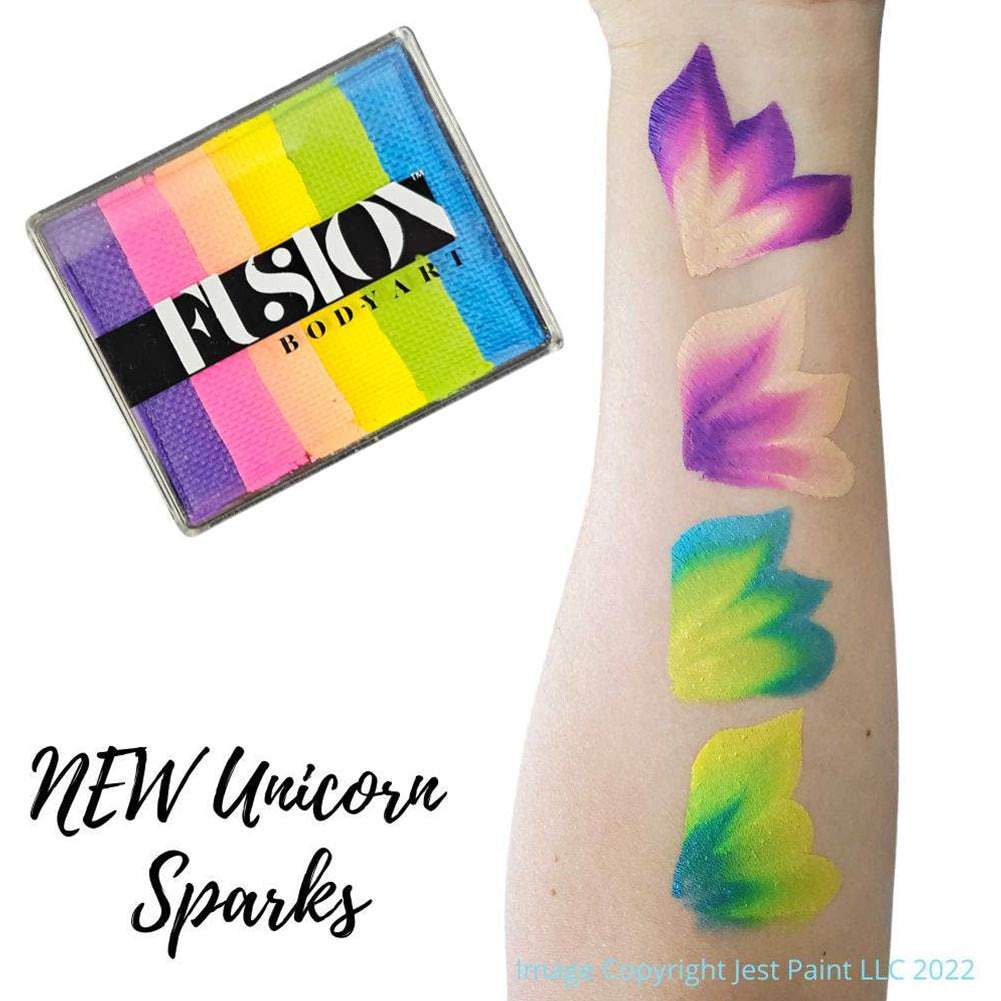 Fusion Body Art Rainbow Split Cake - Unicorn Sparks (50 gm) NON NEON