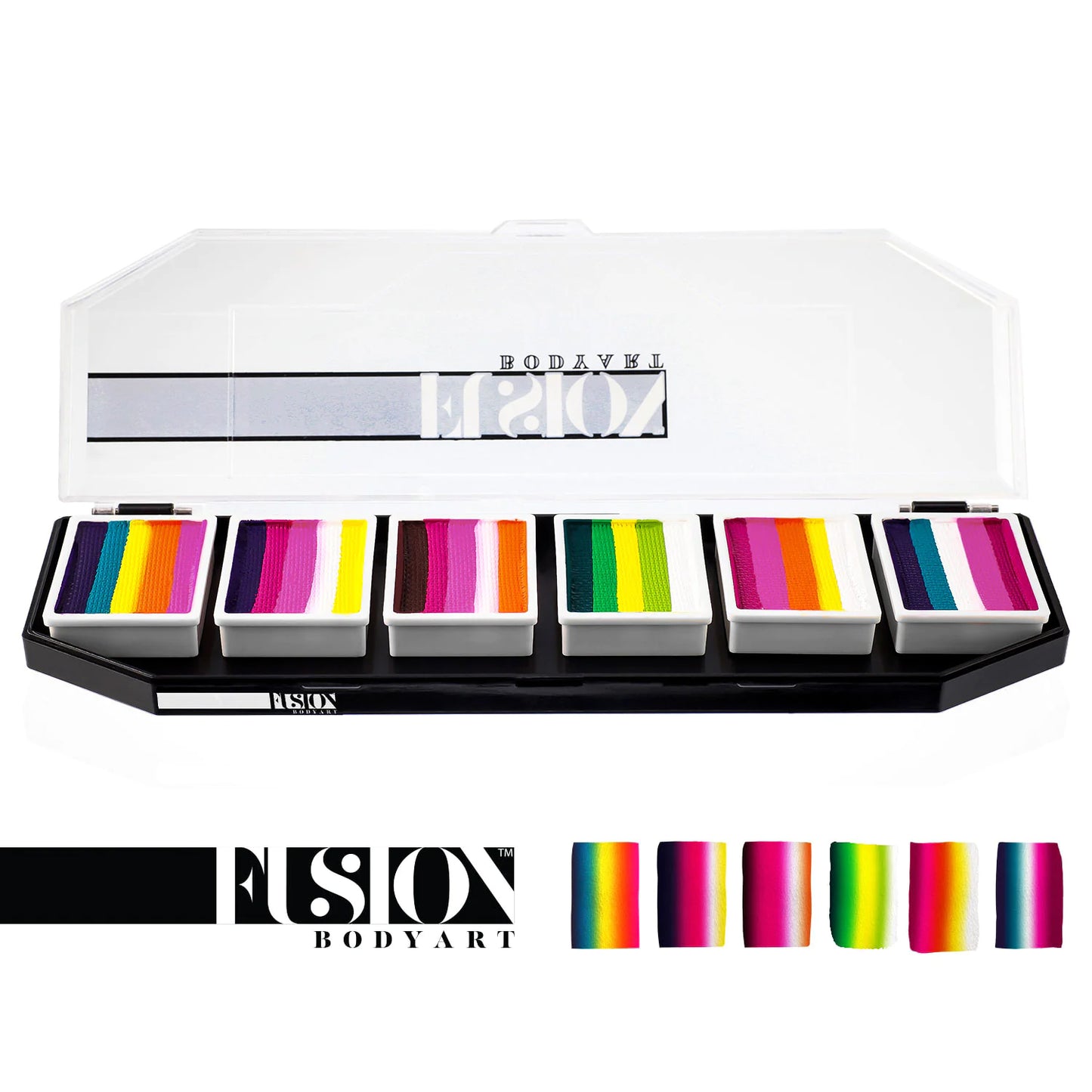 Fusion Body Art & FX Spectrum Palette - Leanne's Butterfly - Non Neon -(6 Cakes/10 gm)