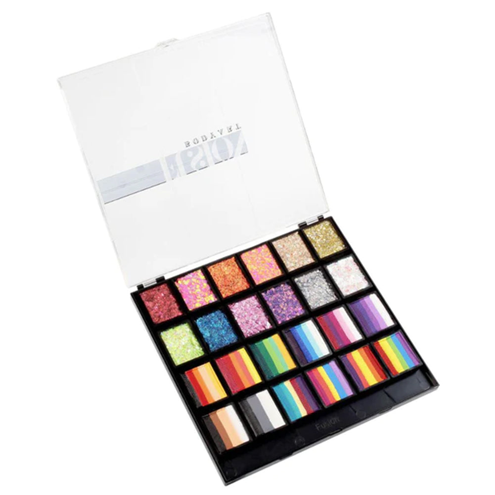 Fusion Body Art Rainbow Party Glitter and Paint Palette