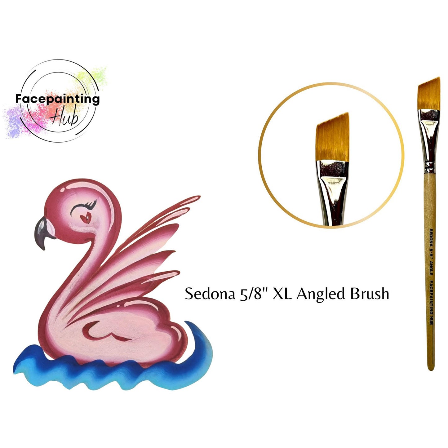 Facepainting Hub Sedona XL (5/8") Angle Brush