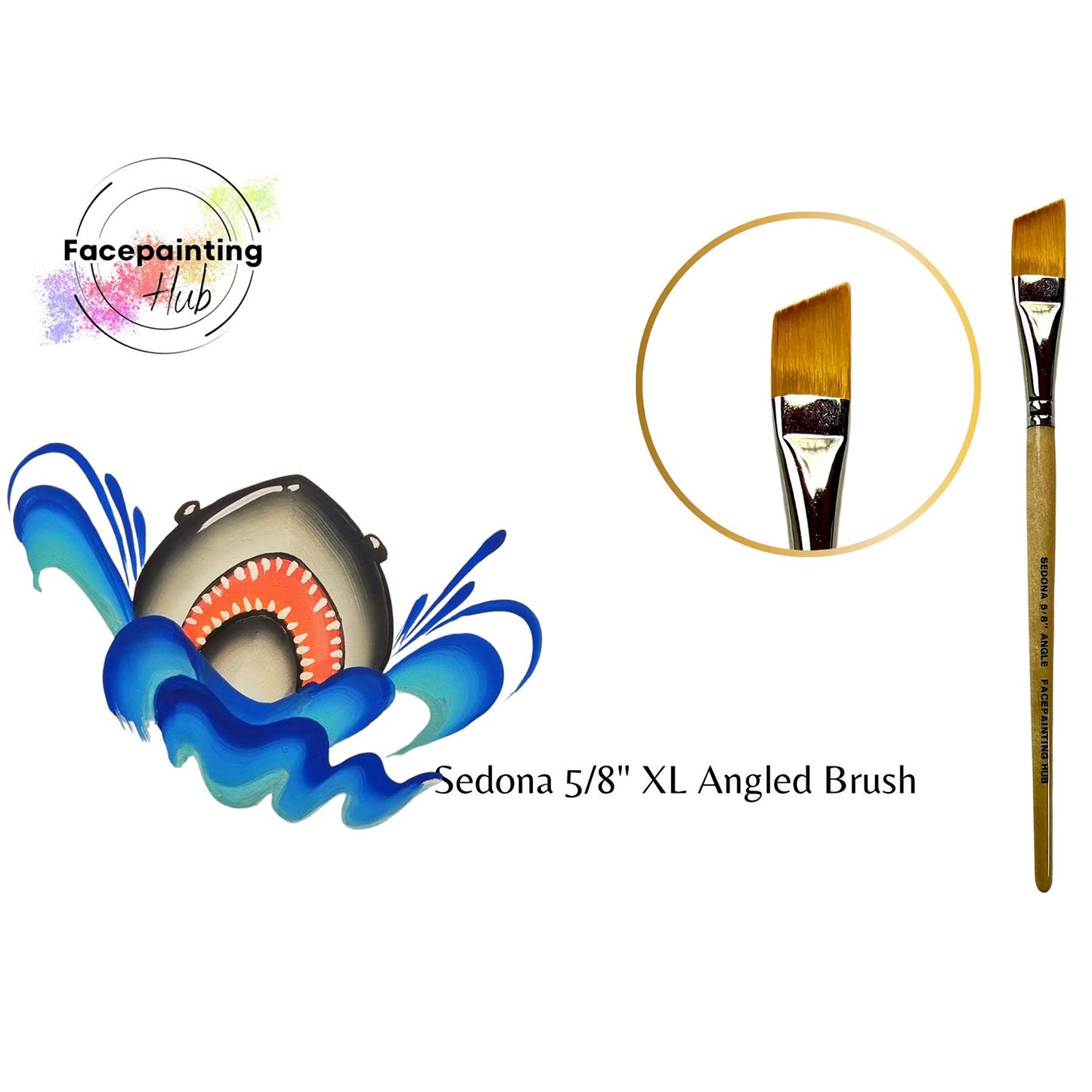 Facepainting Hub Sedona XL (5/8") Angle Brush