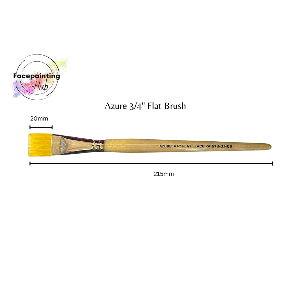 Facepainting Hub Azure Flat Brush (3/4")