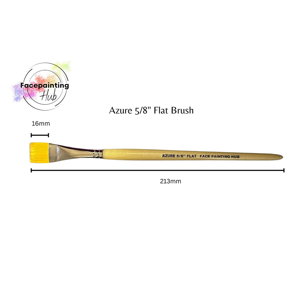 Facepainting Hub Azure Flat Brush (5/8")