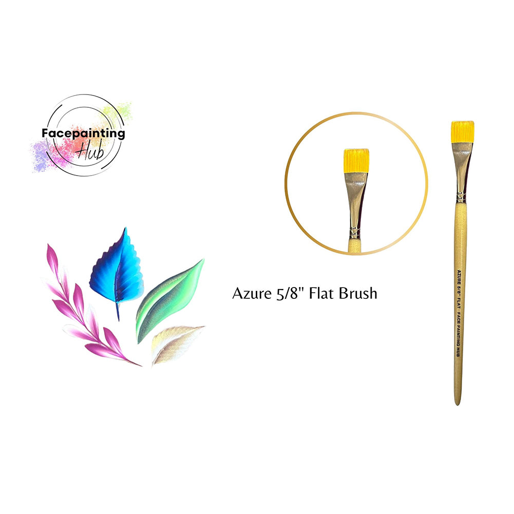 Facepainting Hub Azure Flat Brush (5/8")