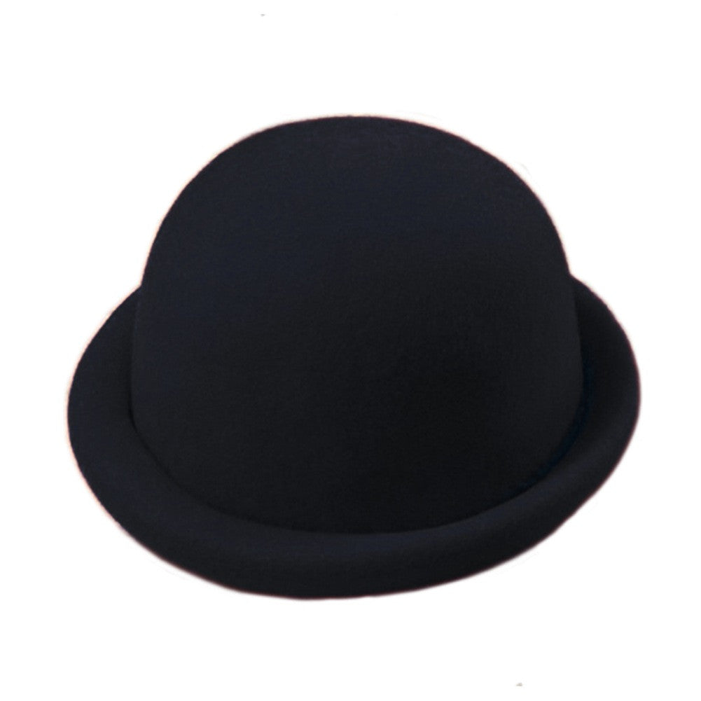 Felt Derby w Rolled Rim - Black