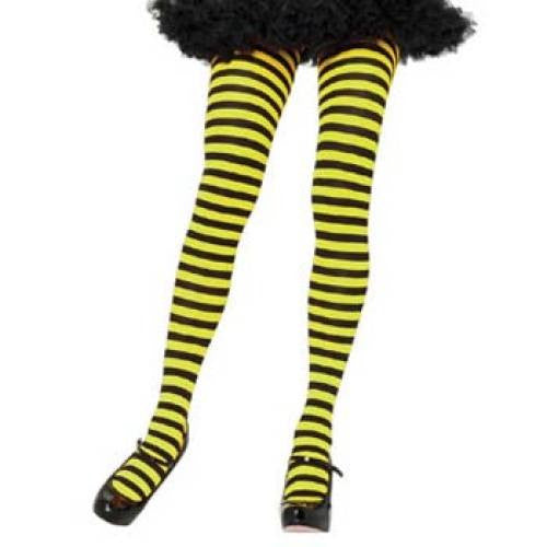 Leg Avenue Adult Striped Tights Black Yellow One Size