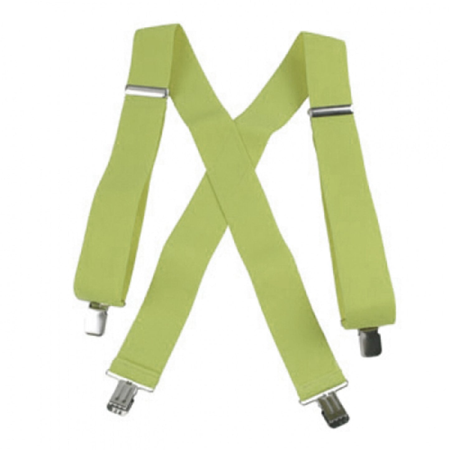 Jumbo Clip Suspenders - Fluorescent Yellow (2")