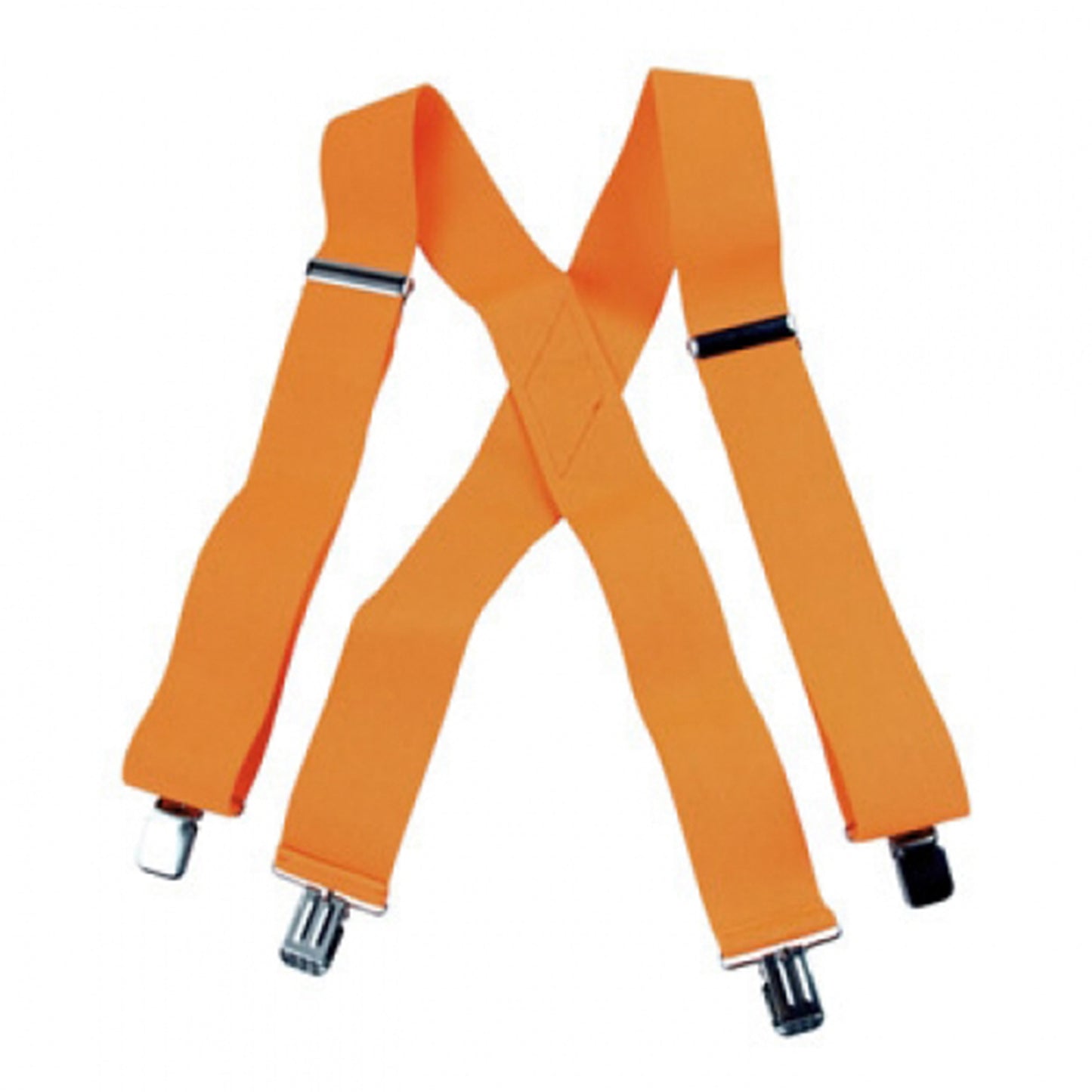 Jumbo Clip Suspenders - Neon Orange  (1.5")