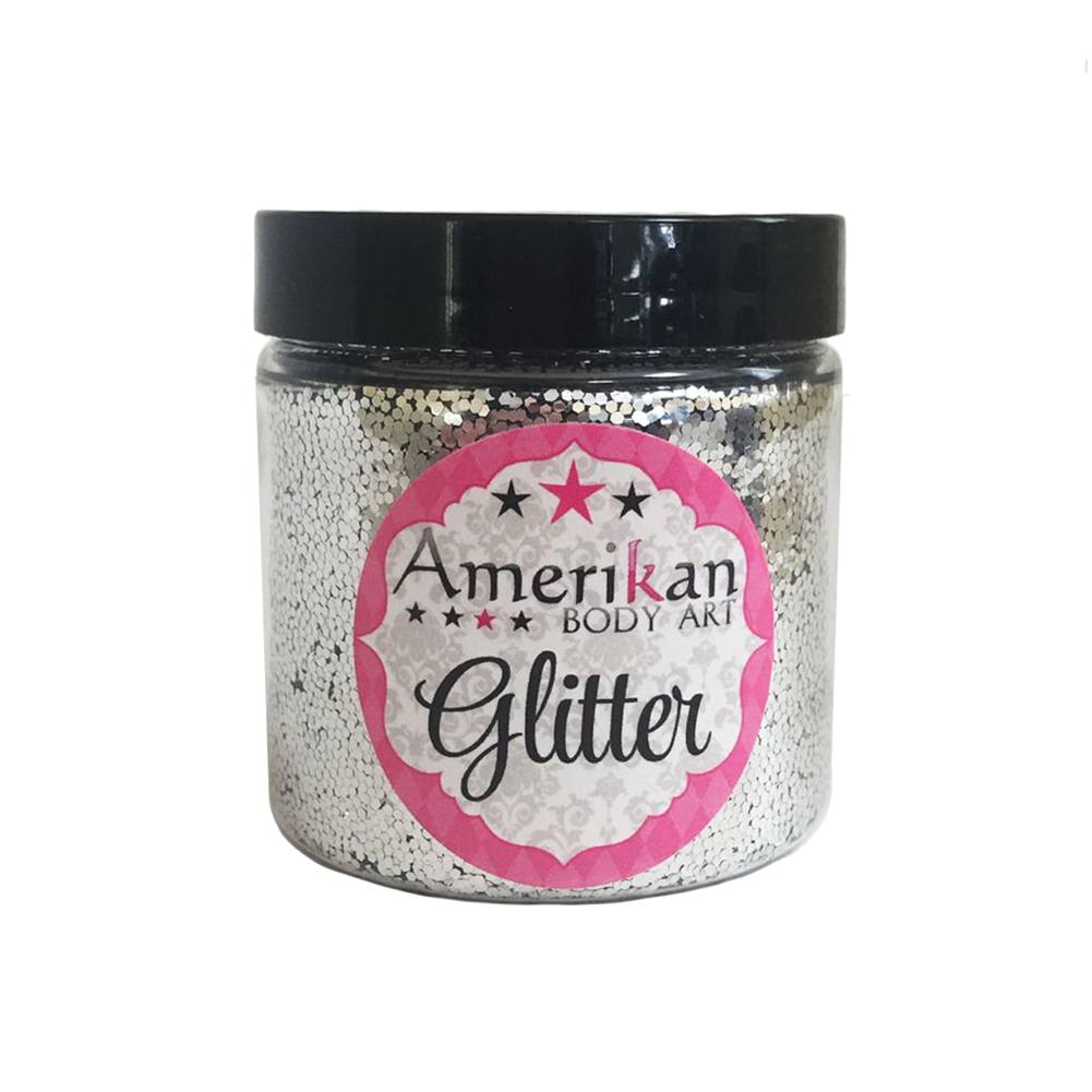 Amerikan Body Art Chunky Glitter - Chrome Silver (4 oz)