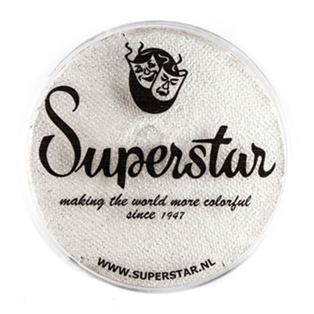 Superstar Aqua Face & Body Paint - Silver White Shimmer w Glitter 064 (45 gm)