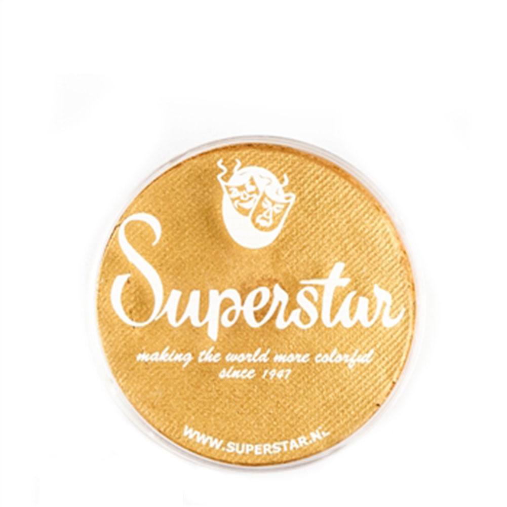 Superstar Aqua Face & Body Paint - Gold Shimmer w Glitter 066 (16 gm)