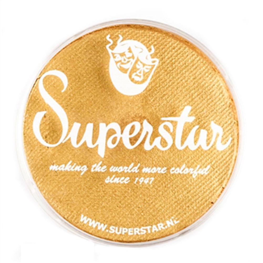 Superstar Aqua Face & Body Paint - Gold Shimmer w Glitter 066 (45 gm)