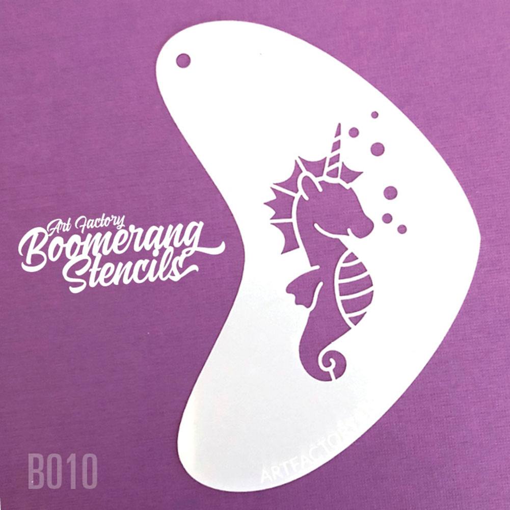 Art Factory Boomerang Face Painting Stencil - Seahorse Unicorn