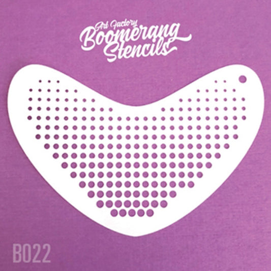 Art Factory Boomerang Face Painting Stencil - Halftone Dots