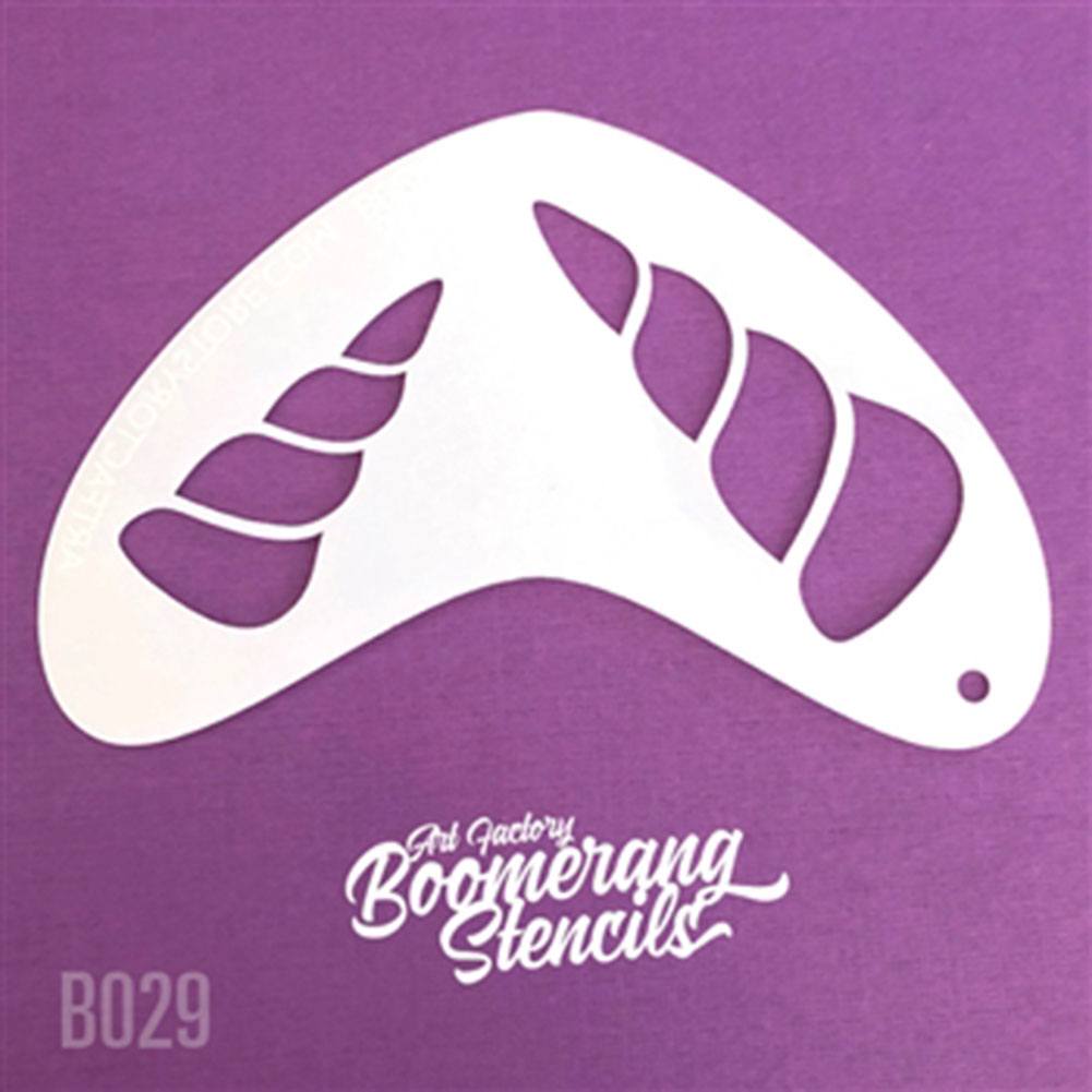 Art Factory Boomerang Face Painting Stencil - Unicorn