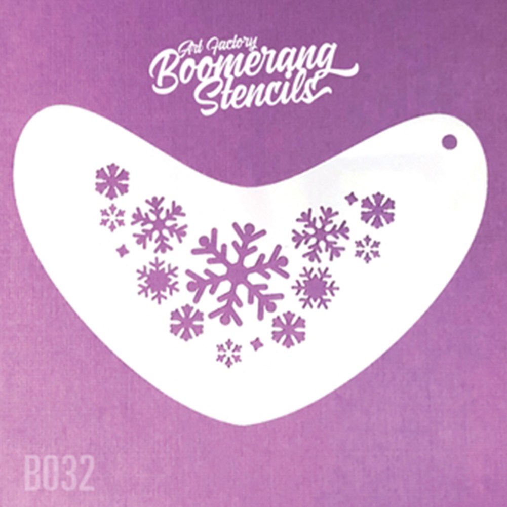 Art Factory Boomerang Face Painting Stencil - Frozen Snowflakes