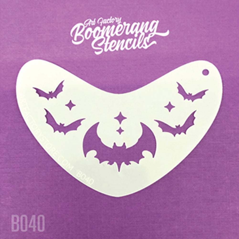 Art Factory Boomerang Face Painting Stencil - Bat Crown